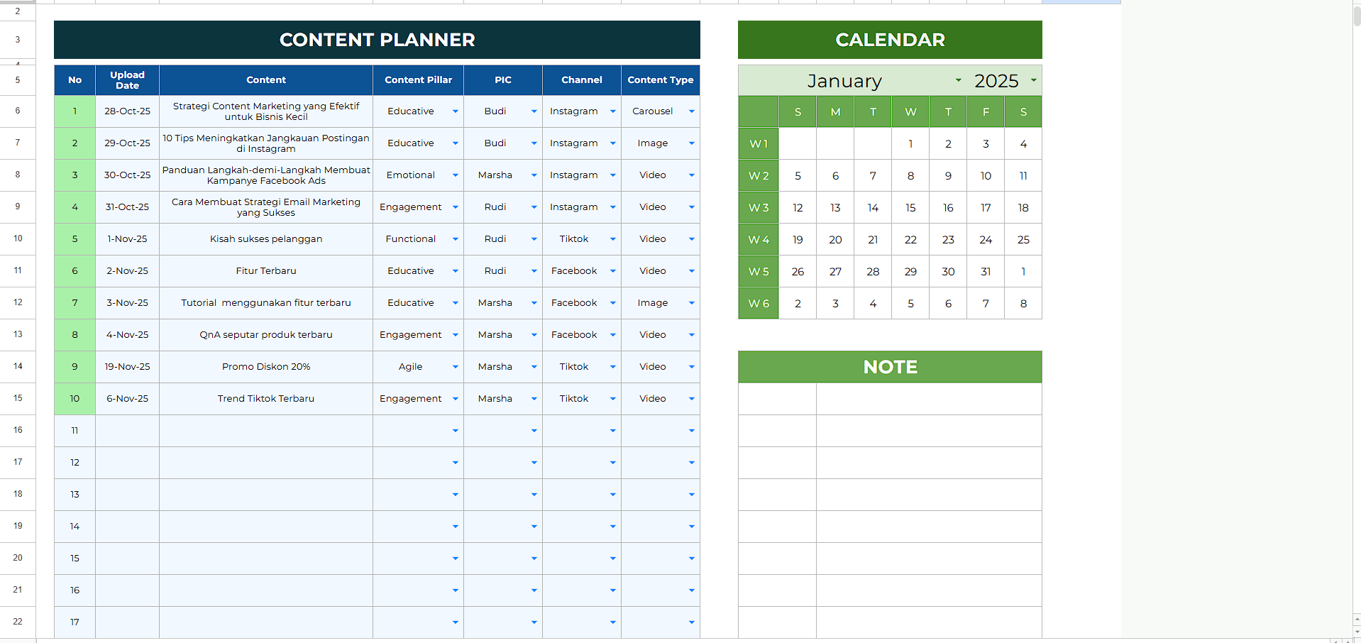 Content Planning